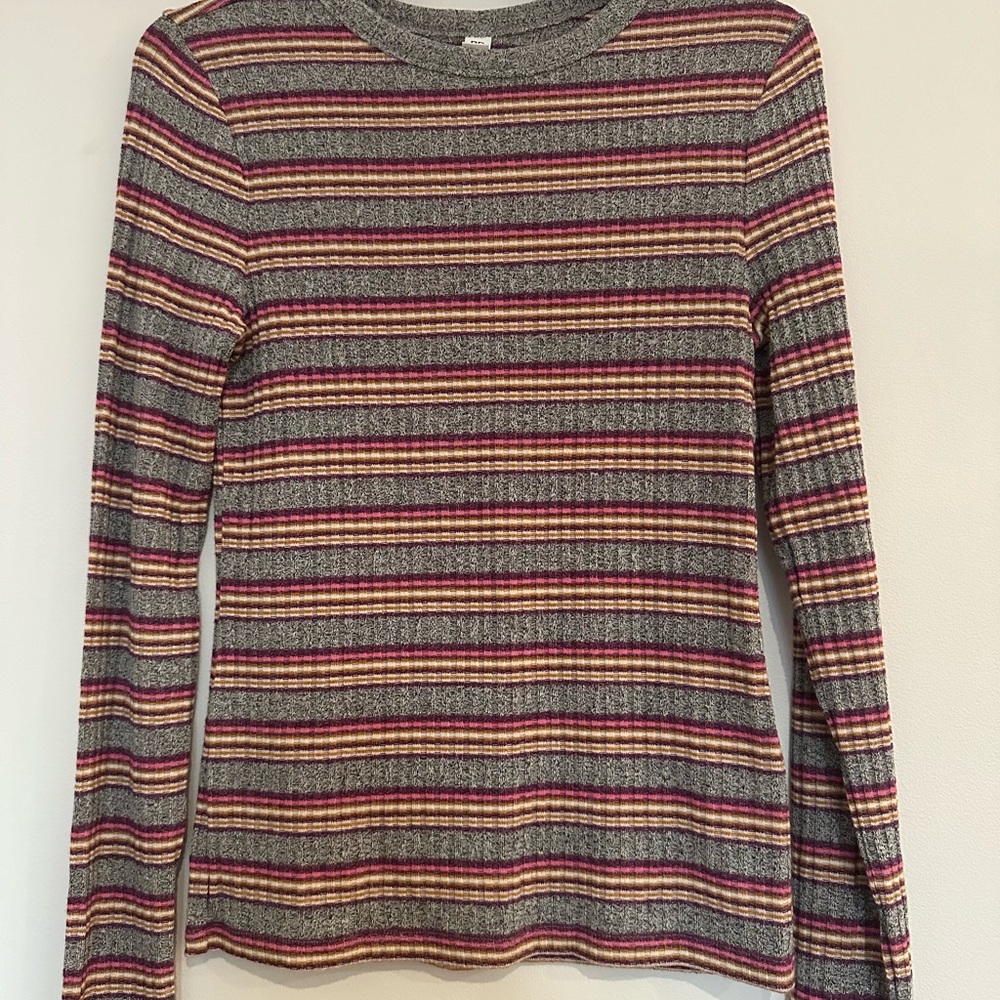 BP Multicolor Striped Long Sleeve Tee